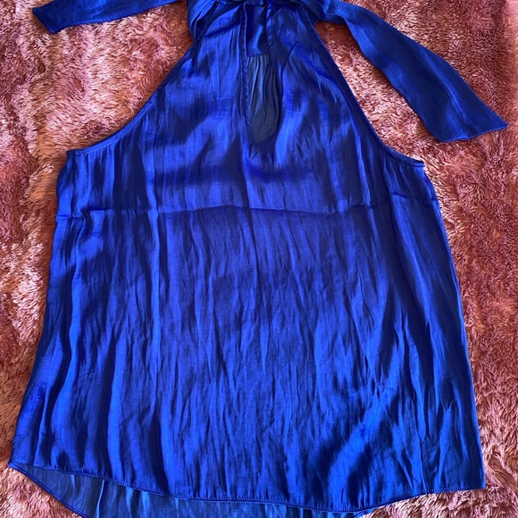 Blue High Neck Blouse - Picture 2 of 2